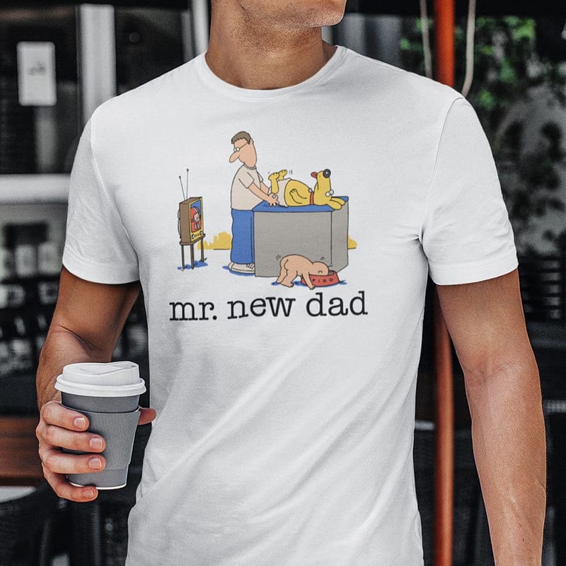 Mr New Dad Diaper Dog Shirt